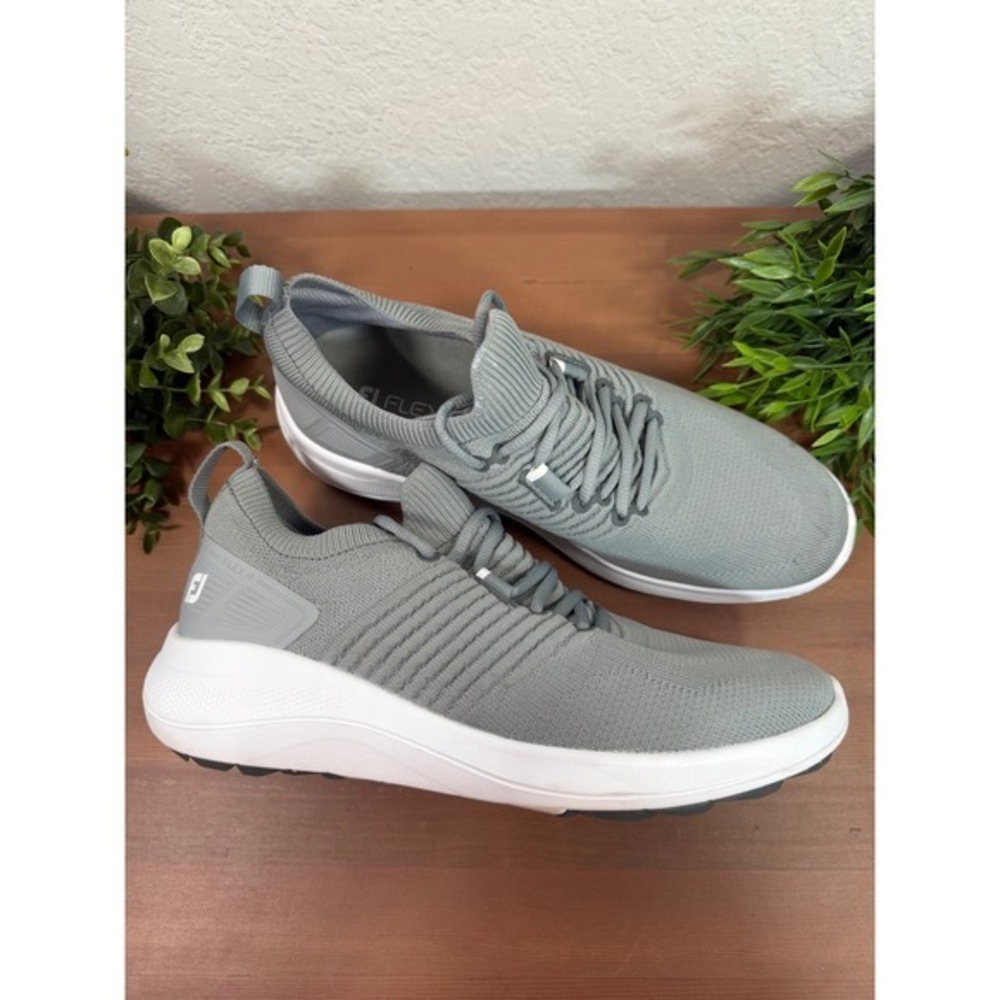 FootJoy Mens Flex XP Grey Spikeless Golf Shoes Size 8.5